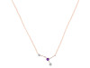 cancer Zodiac Star Constellation Amethyst & White Topaz Necklace AMT-RDN-486.
