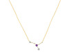 cancer Zodiac Star Constellation Amethyst & White Topaz Necklace AMT-RDN-486.
