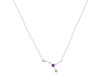 cancer Zodiac Star Constellation Amethyst & White Topaz Necklace AMT-RDN-486.
