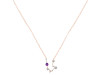 Aquarius Zodiac Star Constellation Amethyst & White Topaz Necklace AMT-RDN-487.