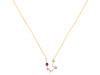 Aquarius Zodiac Star Constellation Amethyst & White Topaz Necklace AMT-RDN-487.