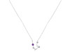 Aquarius Zodiac Star Constellation Amethyst & White Topaz Necklace AMT-RDN-487.