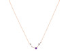 Aries Zodiac Star Constellation Amethyst & White Topaz Necklace AMT-RDN-488.