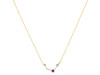 Aries Zodiac Star Constellation Amethyst & White Topaz Necklace AMT-RDN-488.