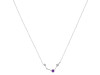 Aries Zodiac Star Constellation Amethyst & White Topaz Necklace AMT-RDN-488.