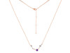 Aries Zodiac Star Constellation Amethyst & White Topaz Necklace AMT-RDN-488.