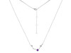 Aries Zodiac Star Constellation Amethyst & White Topaz Necklace AMT-RDN-488.