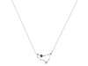 Capricorn Zodiac Star Constellation Amethyst & White Topaz Necklace AMT-RDN-489.