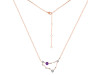 Capricorn Zodiac Star Constellation Amethyst & White Topaz Necklace AMT-RDN-489.
