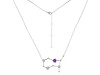 Gemini Zodiac Star Constellation Amethyst & White Topaz Necklace AMT-RDN-490.