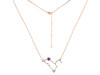 Leo Zodiac Star Constellation Amethyst & White Topaz Necklace AMT-RDN-493.
