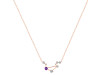 Libra Zodiac Star Constellation Amethyst & White Topaz Necklace AMT-RDN-494.