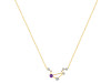 Libra Zodiac Star Constellation Amethyst & White Topaz Necklace AMT-RDN-494.