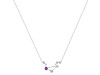 Libra Zodiac Star Constellation Amethyst & White Topaz Necklace AMT-RDN-494.