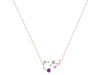 Scorpio Zodiac Star Constellation Amethyst & White Topaz Necklace AMT-RDN-495.
