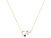 Scorpio Zodiac Star Constellation Amethyst & White Topaz Necklace AMT-RDN-495.