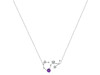 Scorpio Zodiac Star Constellation Amethyst & White Topaz Necklace AMT-RDN-495.