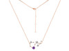 Scorpio Zodiac Star Constellation Amethyst & White Topaz Necklace AMT-RDN-495.