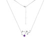 Scorpio Zodiac Star Constellation Amethyst & White Topaz Necklace AMT-RDN-495.