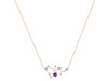 Sagittarius Zodiac Star Constellation Amethyst & White Topaz Necklace AMT-RDN-496.