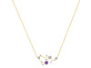Sagittarius Zodiac Star Constellation Amethyst & White Topaz Necklace AMT-RDN-496.