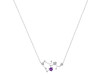 Sagittarius Zodiac Star Constellation Amethyst & White Topaz Necklace AMT-RDN-496.