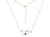 Sagittarius Zodiac Star Constellation Amethyst & White Topaz Necklace AMT-RDN-496.