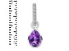 Amethyst & White Topaz Pendant AMT-RDP-779-CZ-LOOP.