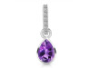 Amethyst & White Topaz Pendant AMT-RDP-779-CZ-LOOP.