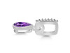 Amethyst & White Topaz Pendant AMT-RDP-779-CZ-LOOP.