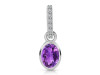 Amethyst & White Topaz Pendant AMT-RDP-780-CZ-LOOP.
