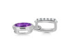 Amethyst & White Topaz Pendant AMT-RDP-780-CZ-LOOP.