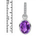 Amethyst & White Topaz Pendant AMT-RDP-792-CZ-LOOP.