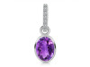 Amethyst & White Topaz Pendant AMT-RDP-792-CZ-LOOP.