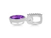 Amethyst & White Topaz Pendant AMT-RDP-792-CZ-LOOP.