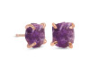 Amethyst Raw Crystal Stud Earring AMT-RE-200.