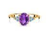 Amethyst & Blue Topaz Ring AMT-RR-364-BTZ.