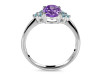 Amethyst & Blue Topaz Ring AMT-RR-364-BTZ.