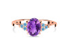 Amethyst & Blue Topaz Ring AMT-RR-364-BTZ.
