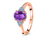 Amethyst & Blue Topaz Ring AMT-RR-364-BTZ.