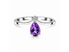 Amethyst & White Topaz Ring AMT-RR-374.
