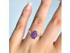 Amethyst Raw Crystal & White Topaz Ring AMT-RR-397.
