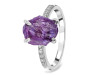 Amethyst Raw Crystal & White Topaz Ring AMT-RR-397.