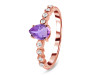 Amethyst & White Topaz Ring AMT-RR-419D.