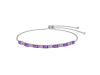 Amethyst & White Topaz Bracelet AMT-RDB-133.