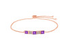Amethyst & White Topaz Bracelet AMT-RDB-147.