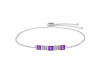 Amethyst & White Topaz Bracelet AMT-RDB-147.