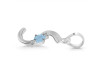 Aquamarine & White Topaz Alphabet S Pendant AQM-RDA-19.