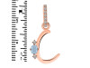 Aquamarine & White Topaz Alphabet C Pendant AQM-RDA-29.