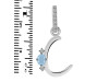 Aquamarine & White Topaz Alphabet C Pendant AQM-RDA-29.